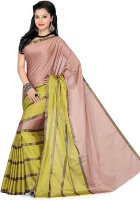 

Ishin Solid Fashion Cotton Saree(Multicolor)