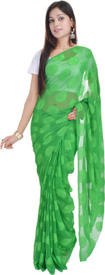 

Soundarya Self Design Daily Wear Georgette Saree(Green)