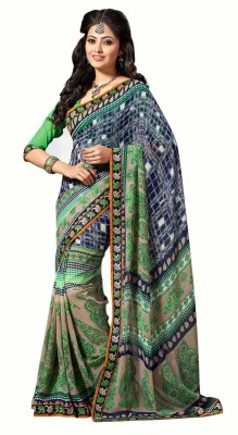 

Parisha Self Design, Printed Fashion Georgette Saree(Green, Multicolor)