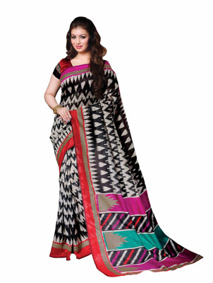 

Aashritha Floral Print Bollywood Art Silk Saree(Multicolor)