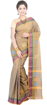 

Goodway Striped Madurai Cotton Saree(Brown)
