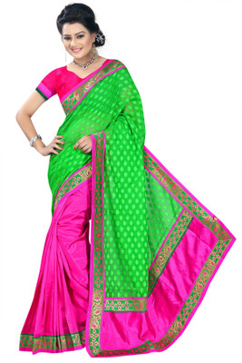 

Weavedeal Embellished, Self Design Banarasi Banarasi Silk Saree(Green)