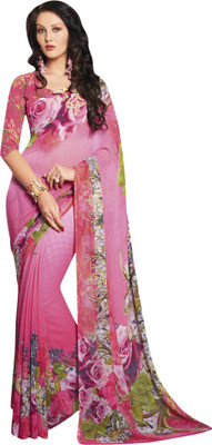 

Vishal Self Design Bollywood Georgette Saree(Pink)