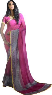

Ewows Printed Fashion Georgette Saree(Pink), Light pink