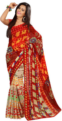 

Indian Wear Online Printed Fashion Georgette Saree(Multicolor)