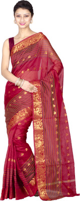 

Chandrakala Woven Banarasi Silk Cotton Blend Saree(Red), Maroon