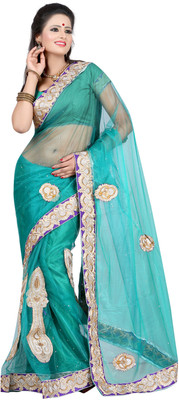 

Ansu Fashion Self Design Fashion Net Saree(Green)