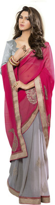 

Vishal Self Design Bollywood Chiffon, Georgette Saree(Grey)