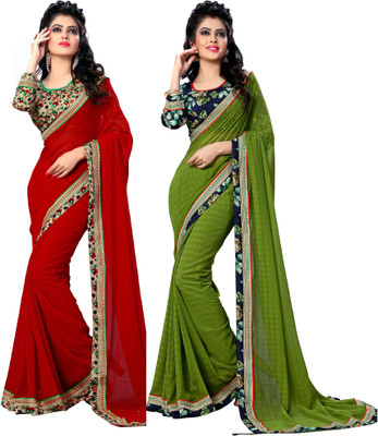 Oomph! Floral Print Fashion Chiffon Saree(Multicolor) Flipkart