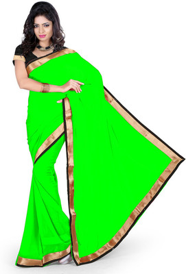 

Indian Wear Online Solid Fashion Georgette Saree(Light Green)