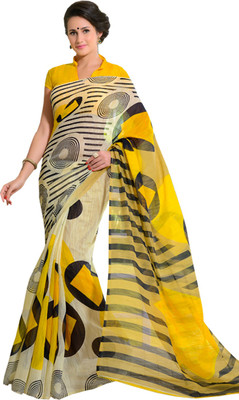 

Helixenterprise Printed Fashion Handloom Cotton Saree(Yellow)