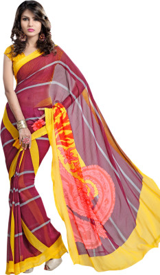 

Kanheyas Printed Daily Wear Handloom Georgette Saree(Multicolor)