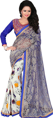 

Lovelylook Printed Daily Wear Georgette Saree(Blue, Multicolor)