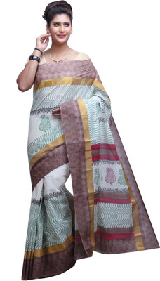 

Darps Self Design Balarampuram Cotton Saree(Multicolor), Cream
