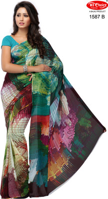 

Hi-Choice Printed Daily Wear Georgette Saree(Multicolor), Green