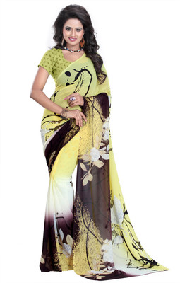

Heena Floral Print Bollywood Georgette Saree(Yellow)