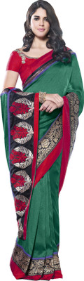 

Vishal Printed Fashion Art Silk Saree(Green)