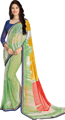 

Saara Printed Fashion Georgette Saree(Green, Red)