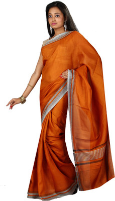 

Anushree Saree Solid Fashion Silk Saree(Multicolor), Golden