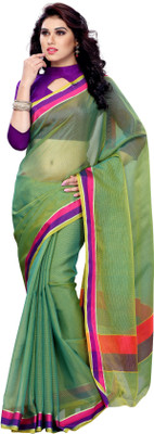 

Mimosa Woven Kanjivaram Cotton Saree(Green)
