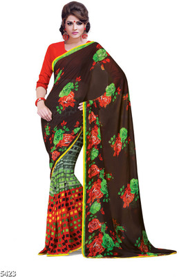 

Ridham Sarees Printed Fashion Handloom Chiffon Saree(Multicolor)