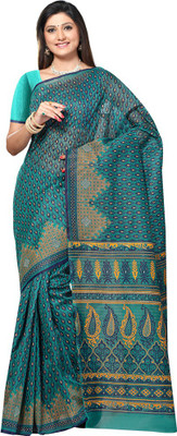 

Shelina Printed Fashion Cotton Saree(Blue)