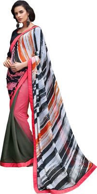

Brijraj Printed Fashion Georgette Saree(Pink, Multicolor), Multicolor;pink