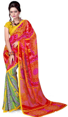 

Cenizas Printed Fashion Chiffon Saree(Multicolor), Yellow