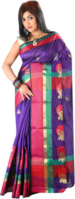 

Anushree Saree Self Design Fashion Satin Saree(Multicolor), Dark blue