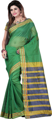 

Sanju Sarees Solid Fashion Art Silk Saree(Green)