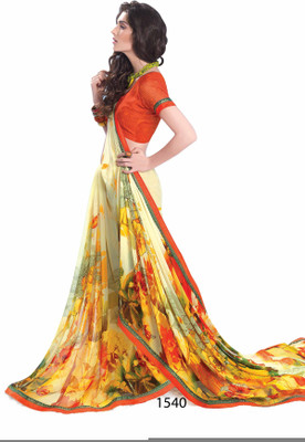 

Ridham Sarees Printed Fashion Handloom Georgette Saree(Multicolor)