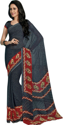 

Vishal Printed Fashion Georgette Saree(Grey)