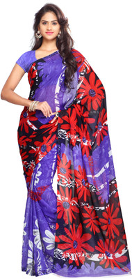 

Ligalz Printed Fashion Handloom Georgette Saree(Purple)