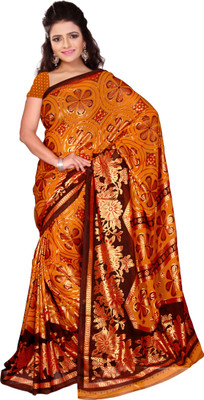 

Vardan Prints Printed Bollywood Georgette Saree(Brown)