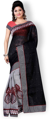 

Indianbeauty Self Design Fashion Jute, Cotton Saree(Black