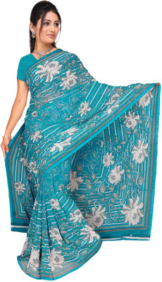 

Vardan Prints Printed Bollywood Georgette Saree(Blue)