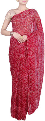 

Aaradhya Fashion Self Design Bandhani Georgette Saree(Maroon)