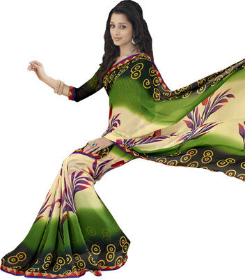 

Khushali Self Design, Printed Fashion Georgette Saree(Multicolor)