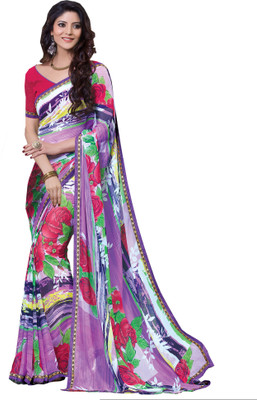 

Parisha Printed Fashion Georgette Saree(Purple, Red)