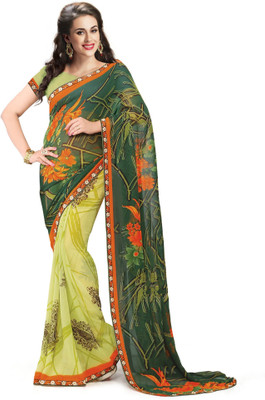 

Ridham Sarees Printed Fashion Handloom Georgette Saree(Multicolor)
