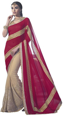 

Nandika Fashion Embroidered Fashion Georgette Saree(Multicolor)