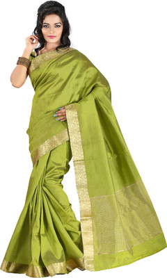 

Roopkala Silks Solid Fashion Tussar Silk Saree(Green)