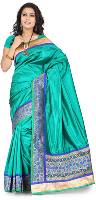

Weavedeal Embellished, Self Design Banarasi Banarasi Silk, Brocade Saree(Dark Green)