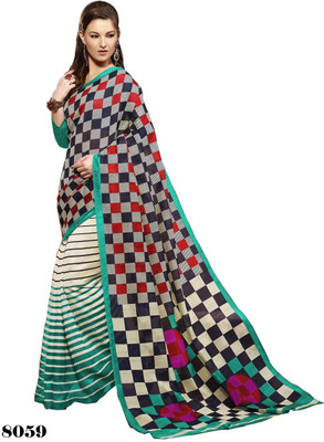 

Shoppie Zone Printed Daily Wear Cotton Saree(Multicolor, Green), Green;multicolor
