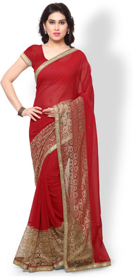 

Vishal Solid Fashion Chiffon Saree(Green)