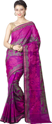 

Chandrakala Woven Banarasi Art Silk Saree(Purple)