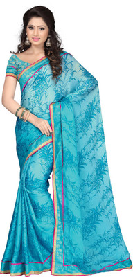 

Saara Printed Fashion Chiffon Saree(Blue)