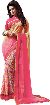 

Khushali Self Design Fashion Chiffon Saree(Pink, Beige, Multicolor), Beige;multicolor;pink