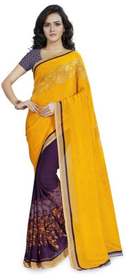 kashvi sarees Paisley, Floral Print Daily Wear Poly Georgette Saree(Multicolor)