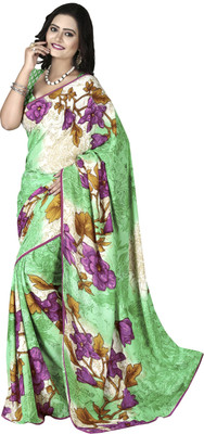 

Parisha Self Design, Printed, Embellished Fashion Georgette Saree(Green, Multicolor), Light green;multicolor;pink